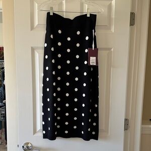 Black and White Polka Dot Skirt